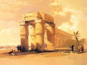 Egyptian ruines with figures